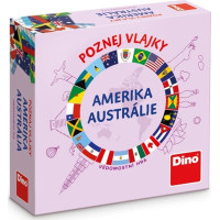 Dino Cestovní hra Poznej vlajky - Amerika a Austrálie