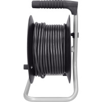 Solight prodlužovací přívod na bubnu, 4 zásuvky, 25m, černý kabel, 3x 1,5mm2