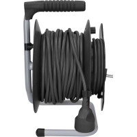 Solight prodlužovací přívod na bubnu, 1 zásuvka, 25m, černý kabel, 3x 1,5mm2