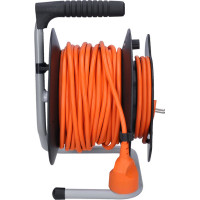 Solight prodlužovací přívod na bubnu, 1 zásuvka, 25m, oranžový kabel, 3x 1,5mm2