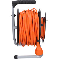 Solight prodlužovací přívod na bubnu, 1 zásuvka, 50m, oranžový kabel, 3x 1,5mm2