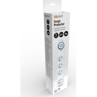 Solight přepěťová ochrana, 150J, 4 zásuvky, 3m, bílá