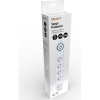 Solight přepěťová ochrana, 150J, 5 zásuvek, 1,5m, bílá