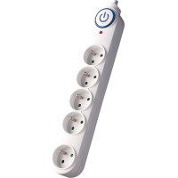 Solight přepěťová ochrana, 150J, 5 zásuvek, 3m, bílá