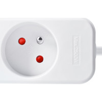 Solight prodlužovací přívod, 3 zásuvky, bílý, 1,5m