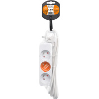 Solight prodlužovací přívod, 3 zásuvky, bílý, 1,5m