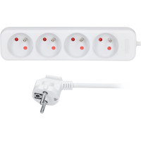 Solight prodlužovací přívod, 4 zásuvky, bílý, 1,5m
