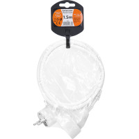 Solight prodlužovací přívod - spojka, 1 zásuvka, 1,5m, 3 x 1mm2, bílá
