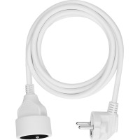 Solight prodlužovací přívod - spojka, 1 zásuvka, 2m, 3 x 1mm2, bílá