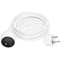 Solight prodlužovací přívod - spojka, 1 zásuvka, 10m, 3 x 1,5mm2, bílá
