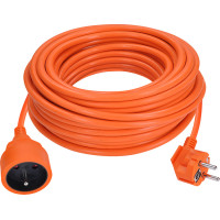 Solight prodlužovací přívod - spojka, 1 zásuvka, 20m, 3 x 1,5mm2, oranžová