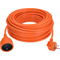 Solight prodlužovací přívod - spojka, 1 zásuvka, 25m, 3 x 1,5mm2, oranžová
