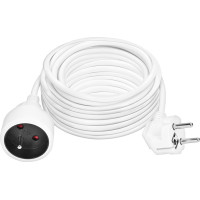 Solight 1z prodlužovací přívod - spojka, 15m, 3 x 1,5mm2, bílá
