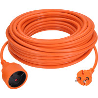 Solight 1z pohyblivý přívod - spojka, 10m, 2 x 1,5mm2, oranžová