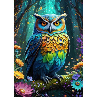ALIPSON Puzzle Modrá sova 500 dílků