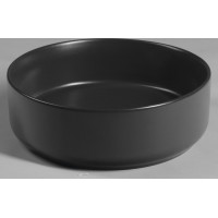 Isvea INFINITY ROUND keramické umyvadlo na desku, průměr 36cm, černá mat 10NF65036-2N