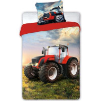 Dětské bavlněné povlečení ČERVENÝ TRAKTOR 004 - 160x200 cm