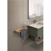 Gedy HIMALAYA polička s držákem ručníků 400x145mm, bambus HY19