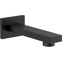 Sapho Nástěnná výtoková hubice, hranatá, 160mm, černá mat BO412