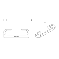 Gedy HIMALAYA držák ručníků 400x69mm, bambus HY2140