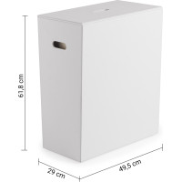 Gedy LUXURY koš na prádlo 49, 5x61, 8x29cm, bílá 103702