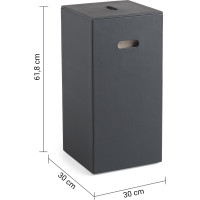 Gedy LUXURY koš na prádlo 30x61, 8x30cm, černá 103614