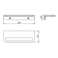 Gedy HIMALAYA polička s držákem ručníků 400x145mm, bambus HY19
