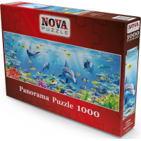 NOVA Panoramatické puzzle V hlubinách moře 1000 dílků
