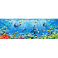 NOVA Panoramatické puzzle V hlubinách moře 1000 dílků
