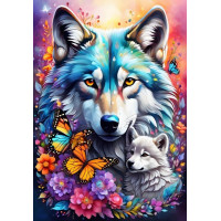ALIPSON Puzzle Mateřská láska: Vlci 1000 dílků