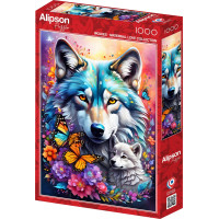 ALIPSON Puzzle Mateřská láska: Vlci 1000 dílků