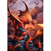 TREFL Puzzle Premium Plus Fantasy Collection: Ohnivý drak 1000 dílků