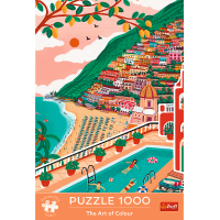 TREFL Puzzle Premium Plus The Art of Colour: Positano, Itálie 1000 dílků