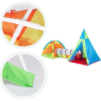 ECOTOYS Tunelová soustava se dvěma stany 3v1