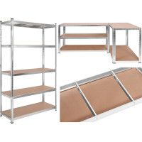 Policový regál - 5 polic - 205x120x45 cm