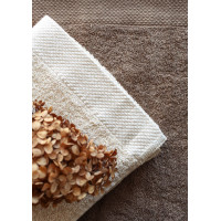 Bavlněný ručník BOHO - 70x140 cm - 500g/m2 - krémový