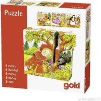 Goki Dřevěné kostky Pohádky 9 ks