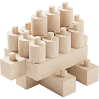 Walachia Dřevěná skládací stavebnice Construct easy box 138 dílů
