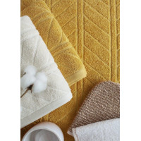 Bavlněný ručník RELIEF - 30x50 cm - 500g/m2 - žlutý