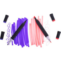 KIK Oboustranné lihové fixy v kufříku 80ks