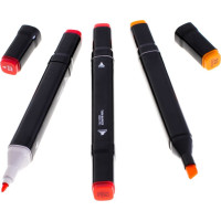 KIK Oboustranné lihové fixy v kufříku 80ks