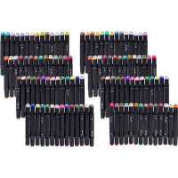 KIK Oboustranné lihové fixy v kufříku 80ks