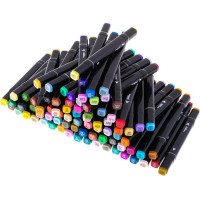 KIK Oboustranné lihové fixy v kufříku 80ks