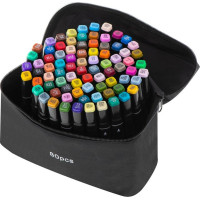 KIK Oboustranné lihové fixy v kufříku 80ks