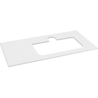 Sapho BRAHEA deska rockstone s otvorem 101x51, 5cm (20+80cm), pravá, bílá mat BL101-0101-R-80