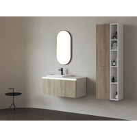 Sapho BRAHEA umyvadlo 121x51, 5cm (90+30cm), levé, bílá mat BL121L