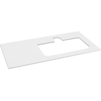 Sapho BRAHEA deska rockstone s otvorem 101x51, 5cm (30+70cm), pravá, bílá mat BL101-0101-R-70