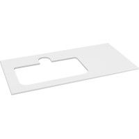 Sapho BRAHEA deska rockstone s otvorem 101x51, 5cm (70+30cm), levá, bílá mat BL101-0101-L-70