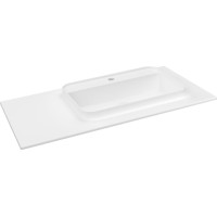 Sapho BRAHEA umyvadlo 96, 6x51, 5cm, rockstone, pravé, bílá mat BT097R