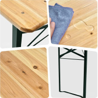 Pivní zahradní set LAGER - stůl + 2 lavice 220 cm